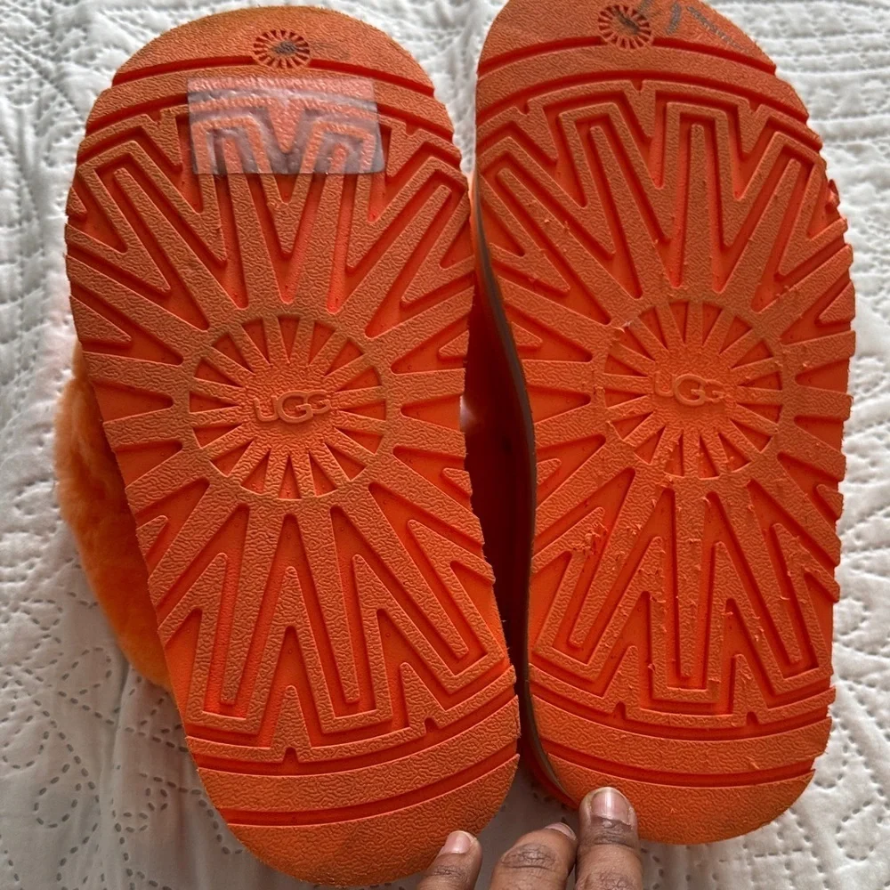 UGG Disco Wildflower Orange Knot Slide Slipper Shoes US 7 - Picture 7 of 9